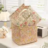 Pastoral Style Fabric Storage Basket Stackable Washable Sundries Storage Organizer Foldable Underwear Debris Organizing Frame 5