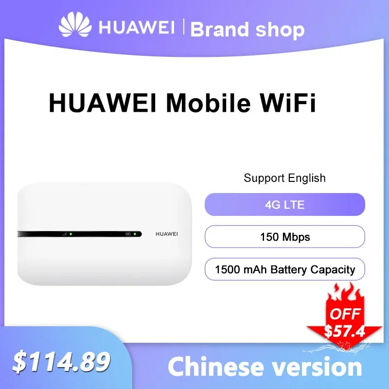 Huawei 4G Router WIFI 3 E5576-855 Wireless Wifi Portable Modem Outdoor Hotspot Pocket 150mbps Sim Card Slot Repeater 1500mah