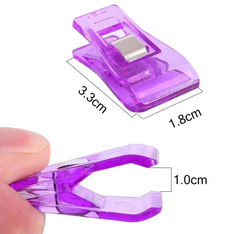 100pcs DIY Patchwork Colorful Plastic Clothing Clips Holder Fabric Quilting Craft Sewing Knitting Garment Clips tools sewing clips garment clips plastic clips clothes clips