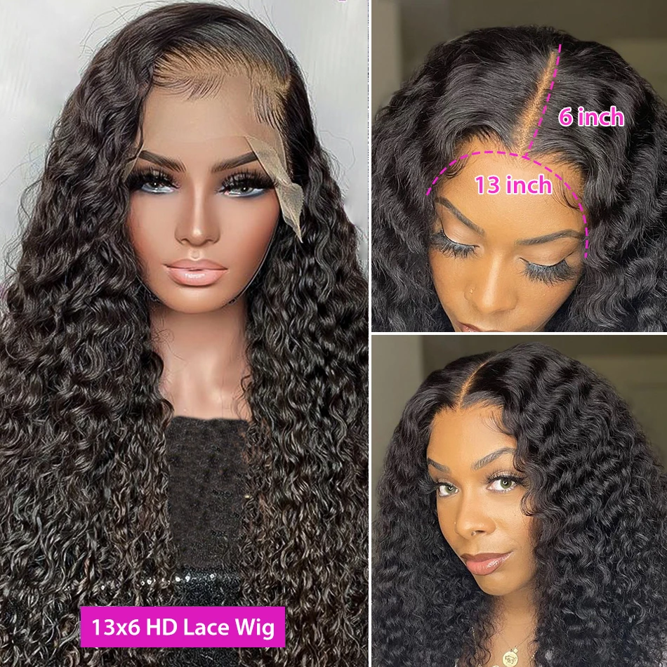 42 Inch Curly wigs Deep Wave Frontal Wig 13x6 Hd Lace Frontal Wig Brazilian Pre Plucked Glueless 13x4 Human Hair Wigs For Women 4