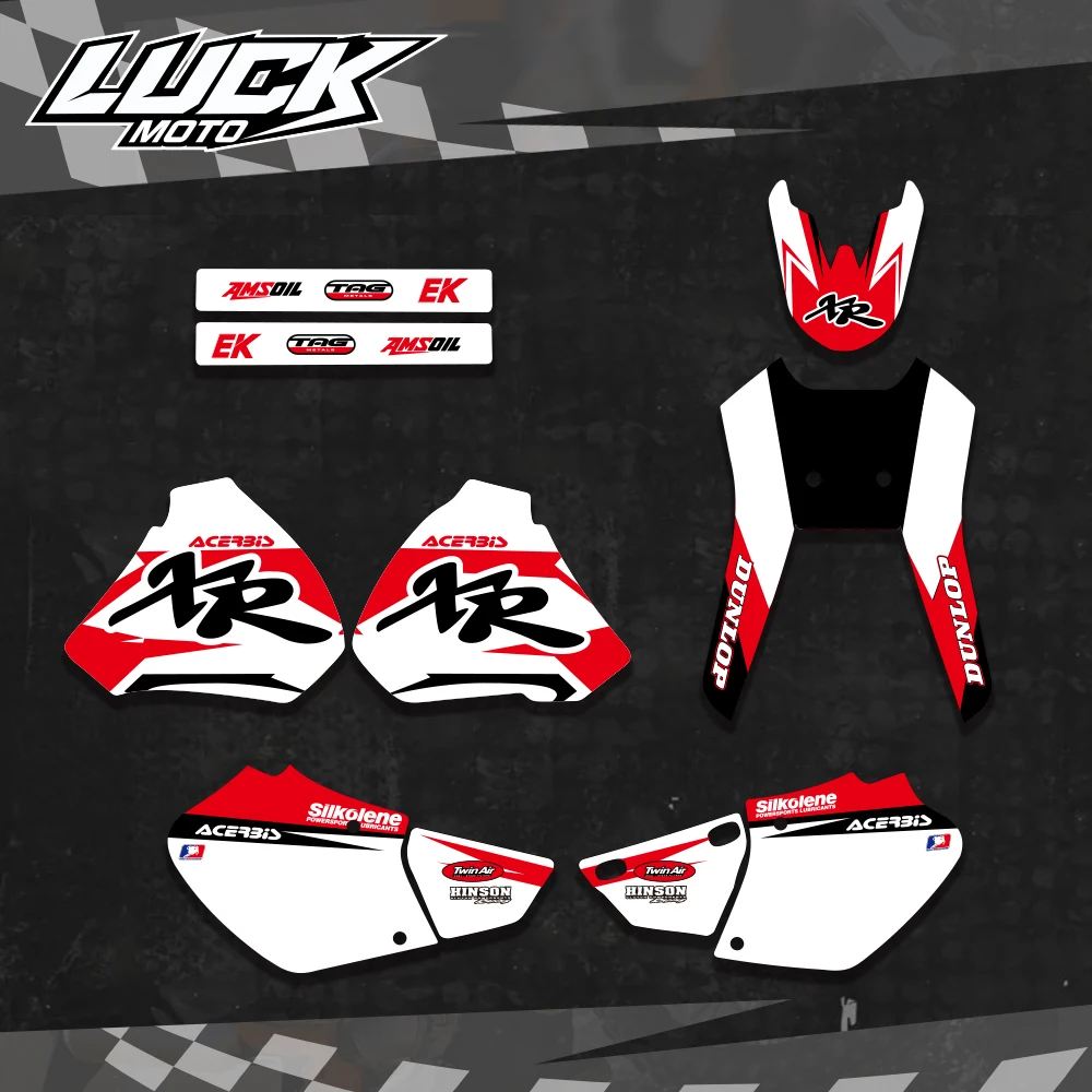 

LUCKMOTOGRAPHICS & BACKGROUNDS DECALS STICKERS Kit for Honda XR250 XR400 1996 - 2004 XR 250 400