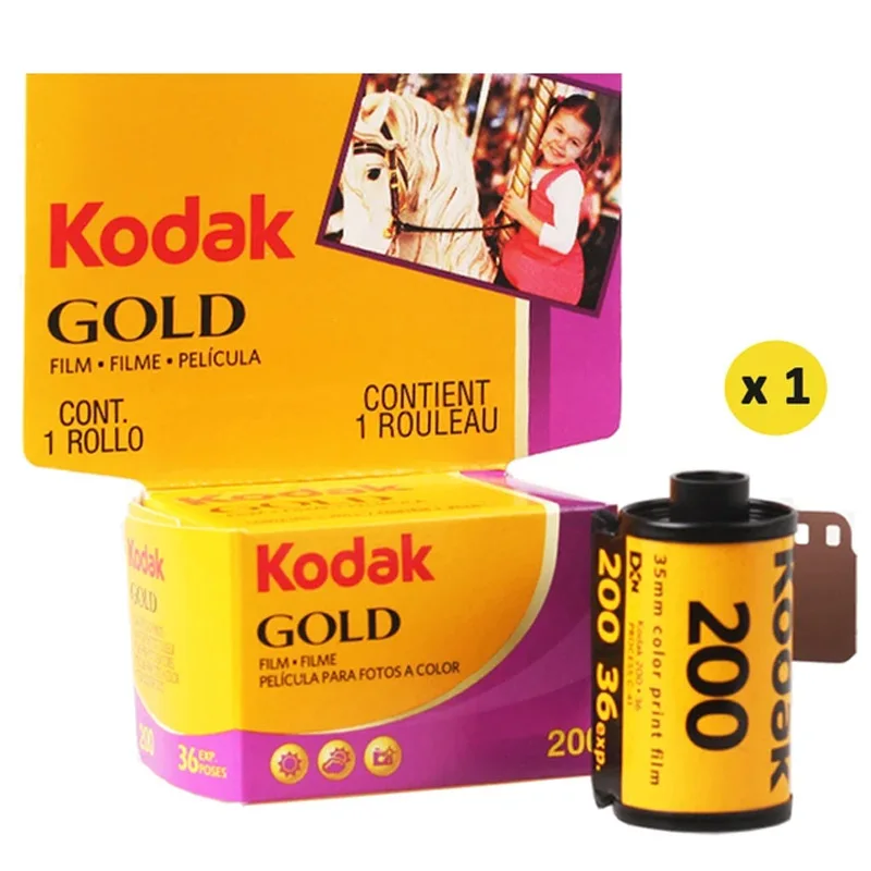 1/3/5/10 Roll KODAK GOLD 200 Color Negative Film 35mm Roll Film 36 Exposure per Roll Fit For M35 / M38 / Ultra F9/ H35 Camera