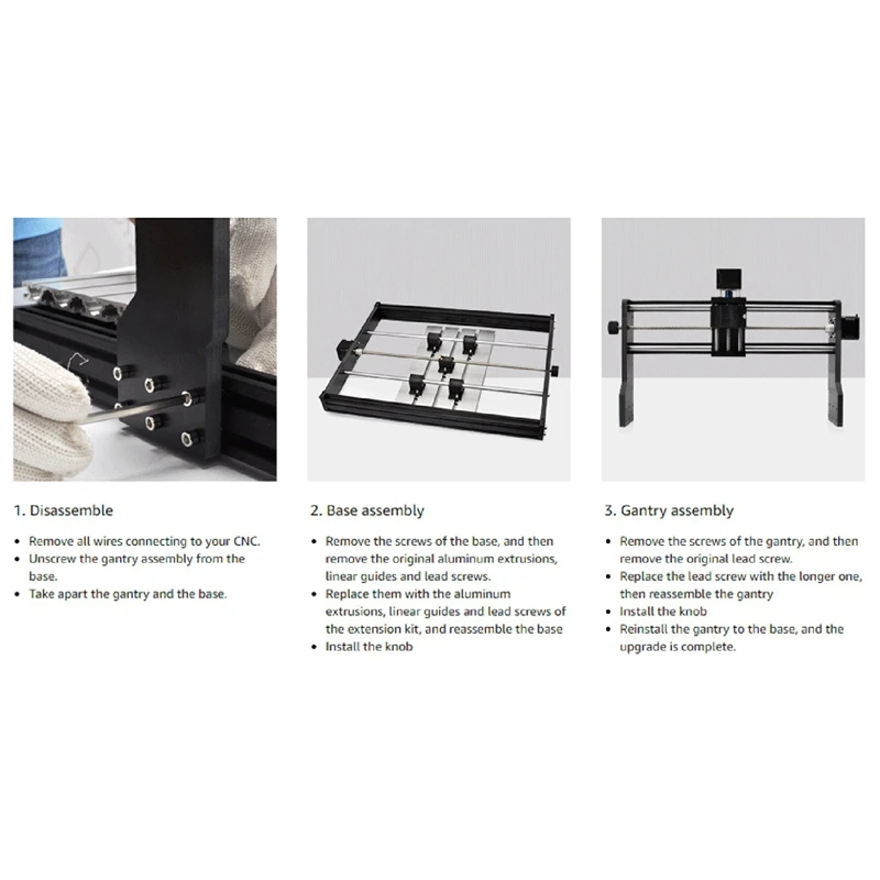 CNC 3018 Pro Upgrade Extension Kit Compatible for Pro CNC Engraving Milling Machine 3018 To 3040 laser engraving machine