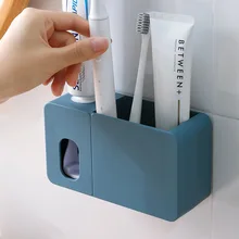 

Bathroom Automatic Squeezing Toothpaste Device Home Toilet Toothbrush Rack Wall Mounted Punch-free Squeezer Bathroom Accessories