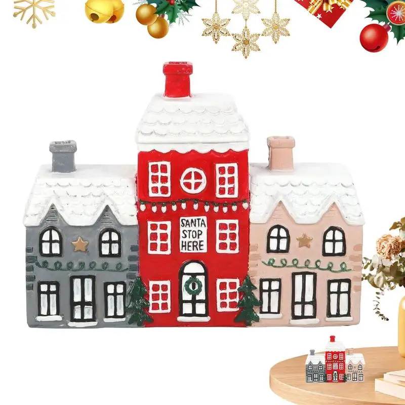 

Gingerbread House Incense Burner Resin Craft Christmas Cabin House Incense Cone Burner Home Tabletop Decoration Supplies