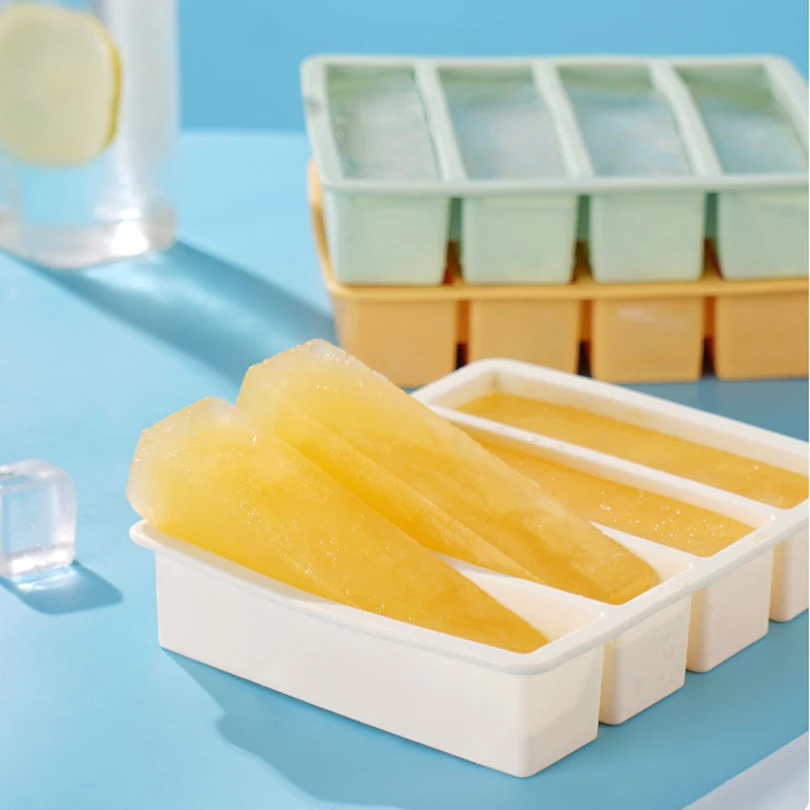 Strip-shaped Ice Cube Tray Silicone Ice Tray Tray Ice Ice Making Tool Non-toxic Durable Wine Ice Cube Easy-Release Ice Cube Mold