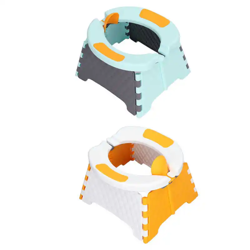 Bamboo Foldable Toddler Toilet with Cleaning Bag Portable Car Baby Potty Chair for Indoor and Outdoor Breast Pad 4