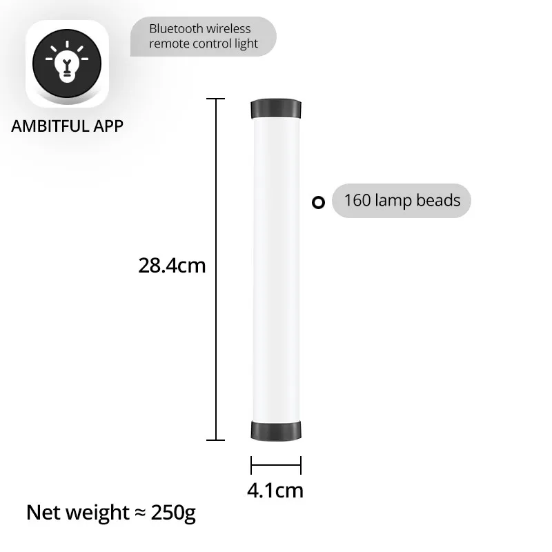 AMBITFUL A2 Kit-2 RGB Tube Light, CRI 95+ TLCI 97+,Built-in APP + Honeycomb Grid Magnetic Function RGB LED Stick Double Lamp Kit — view 3