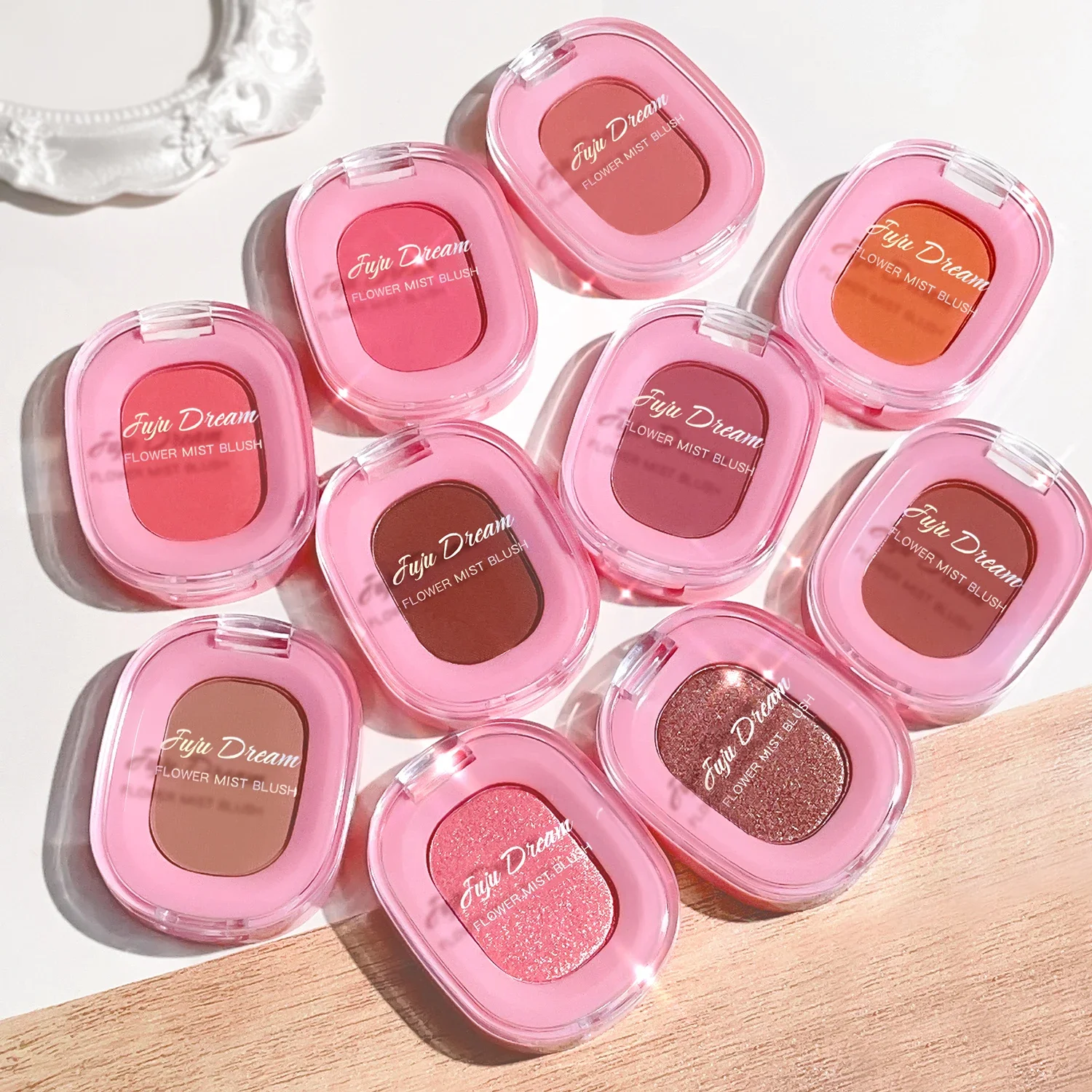 Fairy Dream Matte Blush - 10 color system, waterproof, brightening, long-lasting, natural brown, orange and pink tones 6