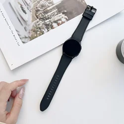 Genuine Leather Strap - Premium Comfortable Bracelet for Smartwatches (Black)