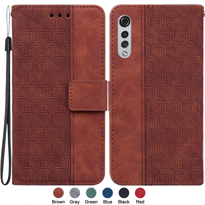 Для LG Velvet 5G Capa для Funda LM-G900N LM-G900EM LM-G900TM чехол Модный Магнитный геометрический текстильный чехол-книжка с бумажником