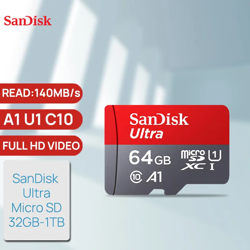 SanDisk Ultra Micro SD Memory Card, A1, C10, U1, FHD, 64G, 128G, 256G,  512G, 1 To, 140 MBumental, TF Flash pour Camare - AliExpress