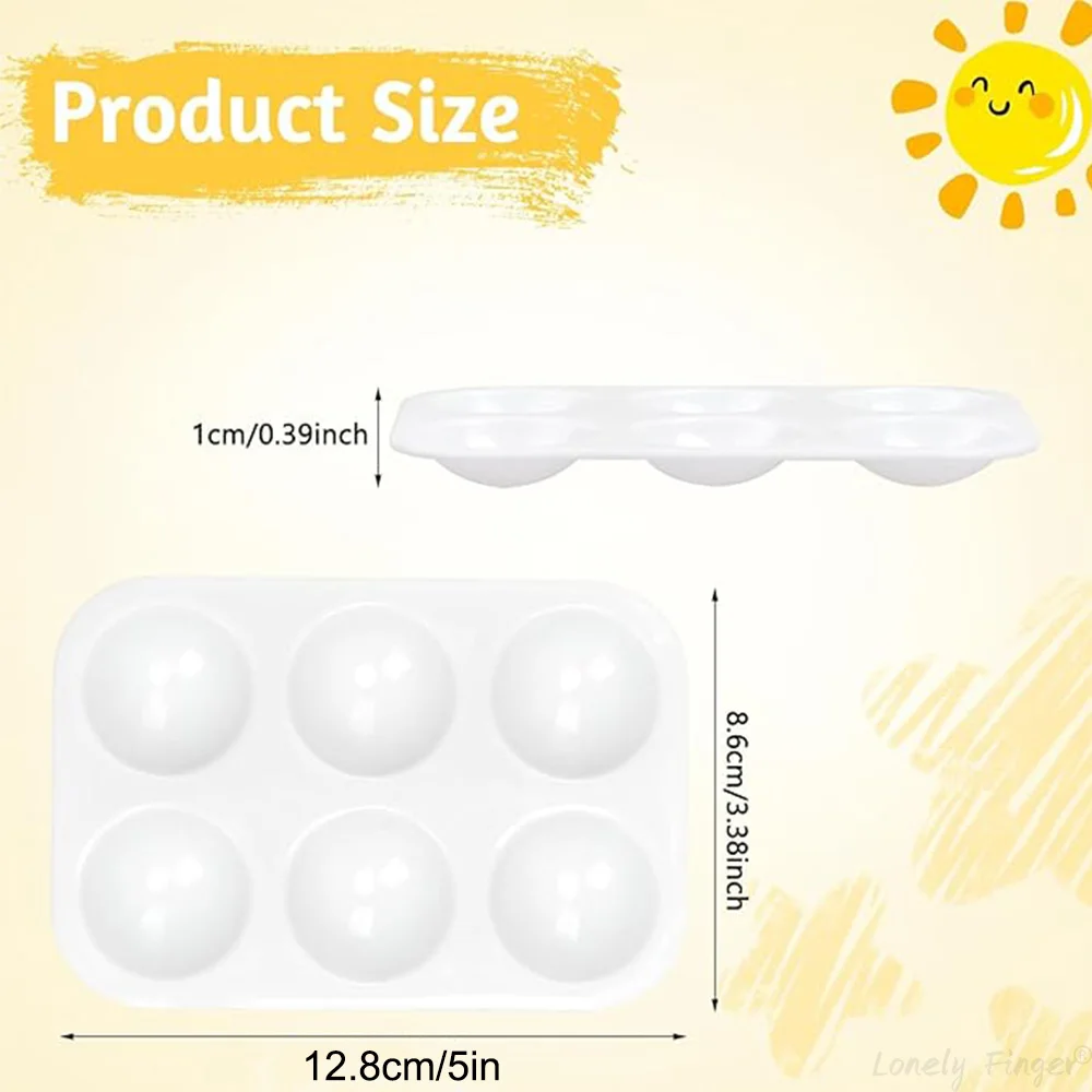 6 آبار لوحات صينية الطلاء منصات الطلاء البلاستيكية...