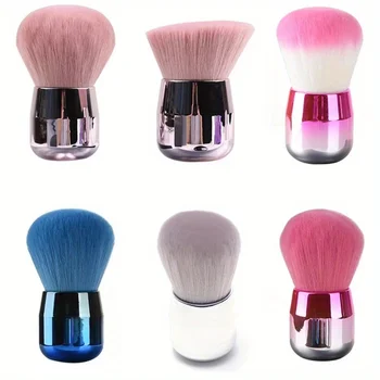 1pcs Professional Nail Art Mushroom Round Brush Gel Paint Powder Cleaning Makeup Brush Manicure Accessories Equipment Tools 1