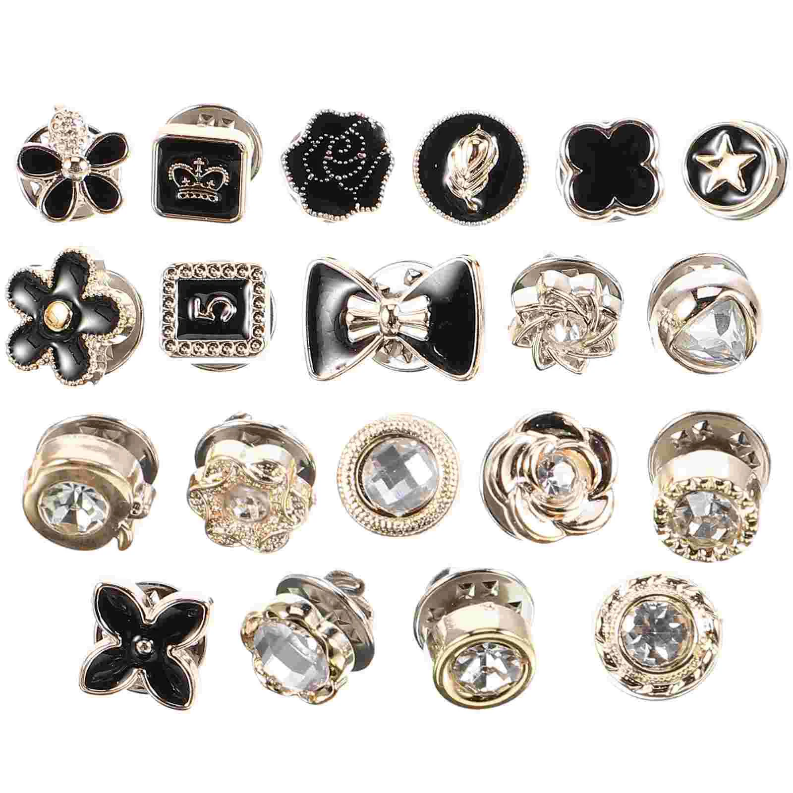 

20PCS Collar Badge Pin Delicate Brooch Badge Party Favor Gifts Brooch Badge