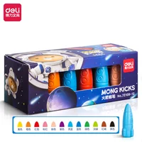 12 Color Set Space Ship Rocket Shape Non-Toxic Wax Crayon Graffiti Pen Kids Student Painting Drawing Art Supplies Stationery 2