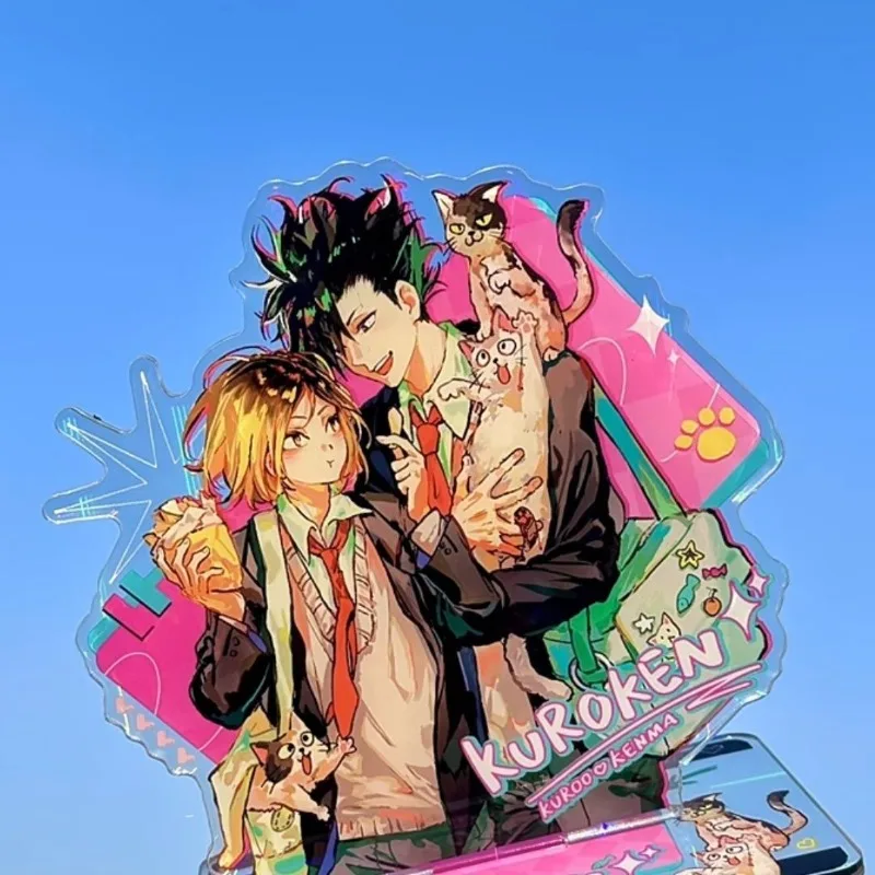 

Kozume Kenma Kuroo Tetsurou аниме акриловая подставка Haikyuu Настольный дисплей аксессуары мультфильм периферийная коллекция комнаты орнамент