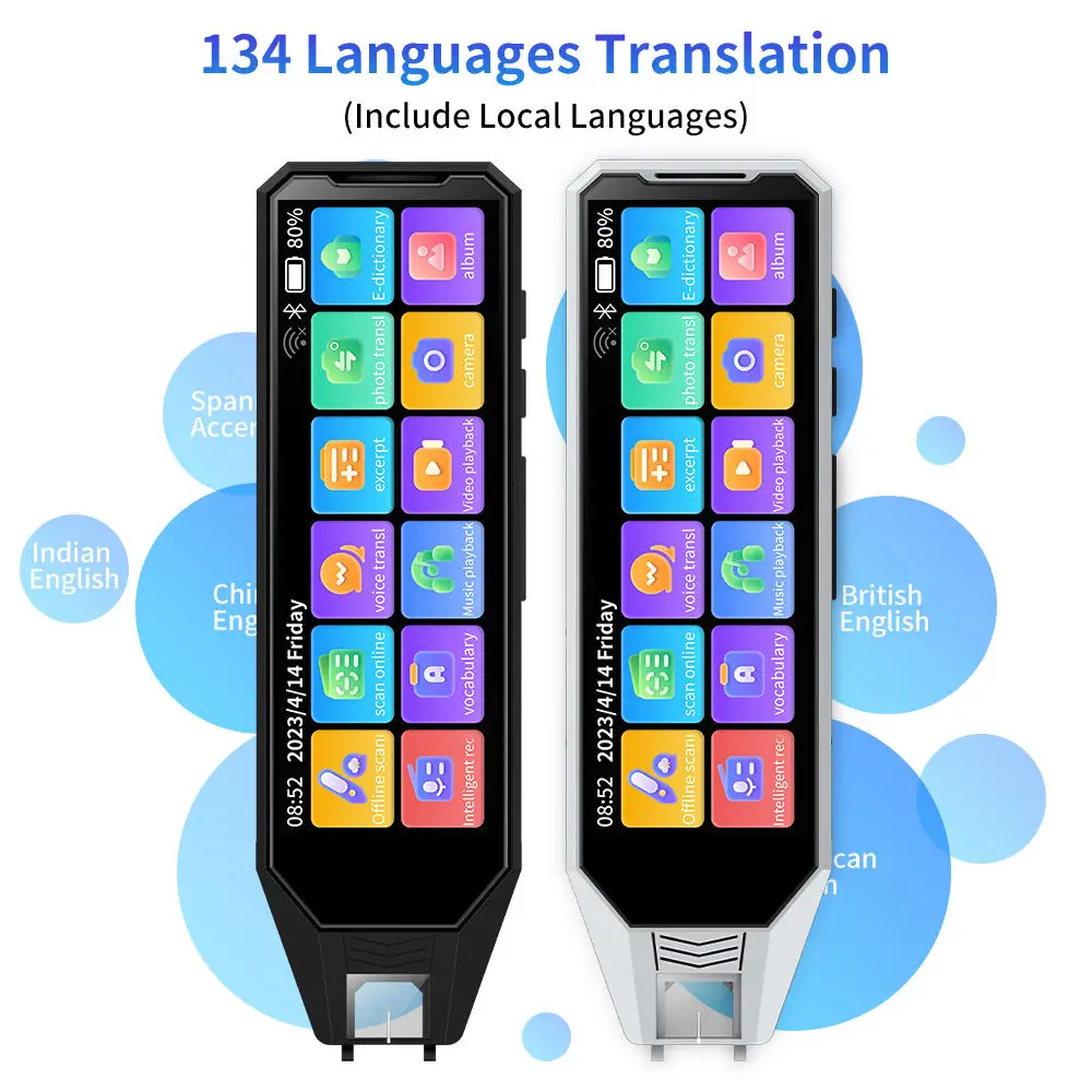 Translation Pen MD09 Intelligent Voice Converter Multi-language Offline WIFI Scanning Business Travel Foreign Dictionary