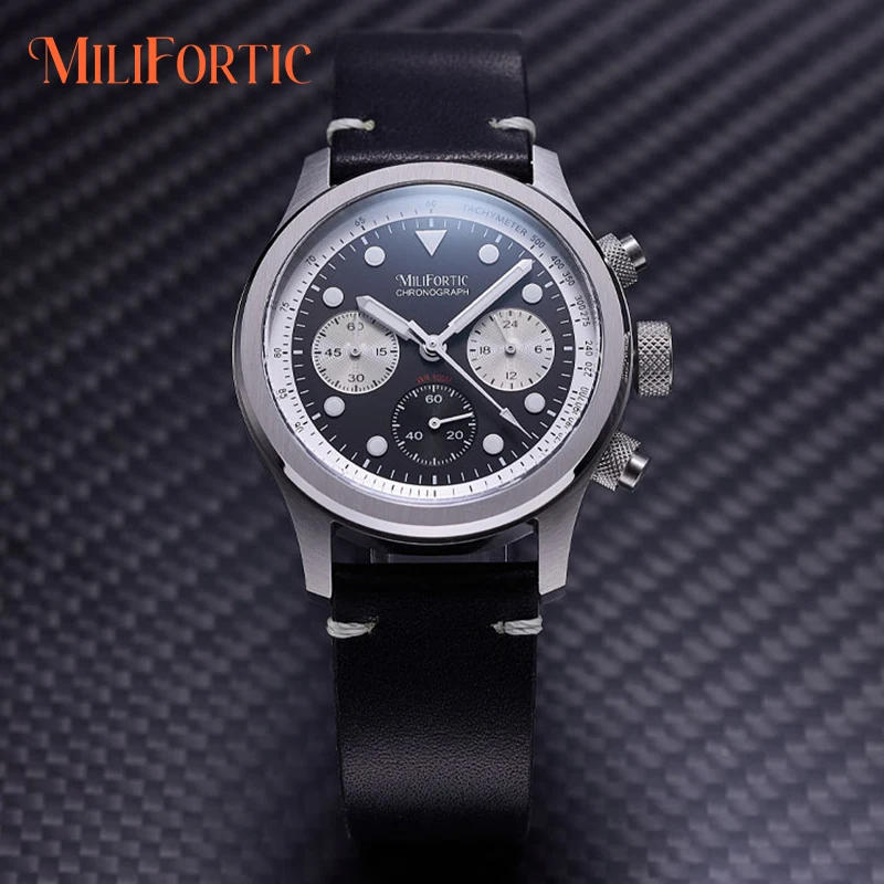 Milifortic 39MM Fashion Chronograph Watch Man R086 Retro
