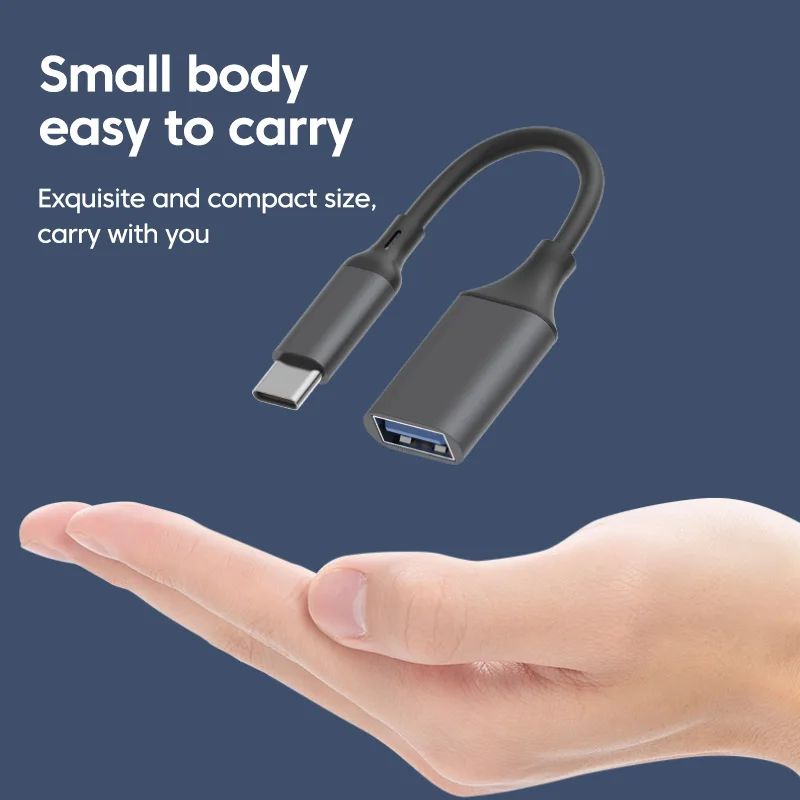 Elough type c to USB3.0 OTG adapter cable data transmission reading fast charging extension cable Converter For PC Laptop phone