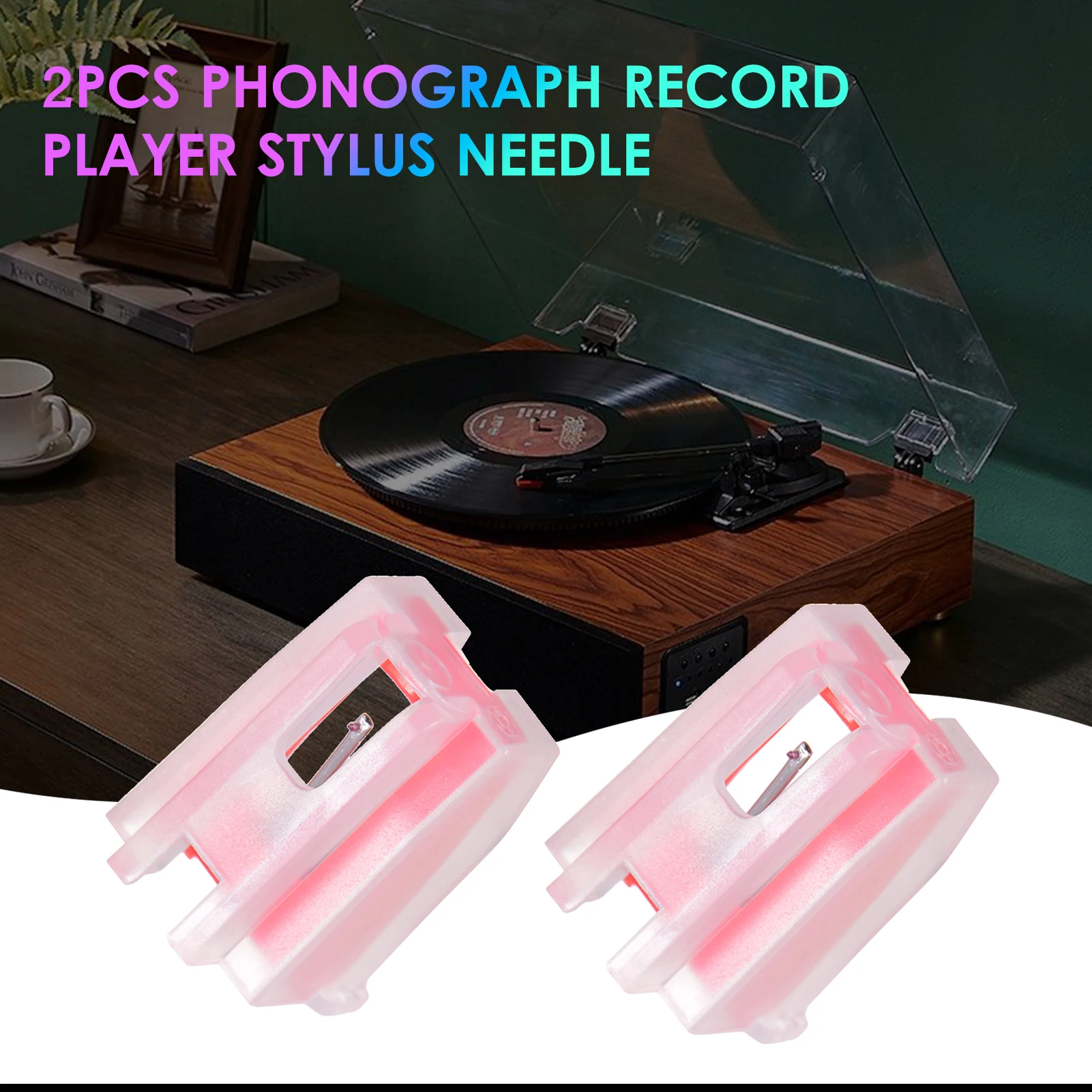 Phonograph Record Player Stylus Needle Replacement Stylus Turntable Compatible with Crosley NP1 NP6 plastic shell Pack of 2 record player needles