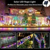 Outdoor Solar Tube Rope Led Light Garden Christmas Decoration 22m/12m Xmas Wedding Garland WaterProof String Light Fairy Strip 3