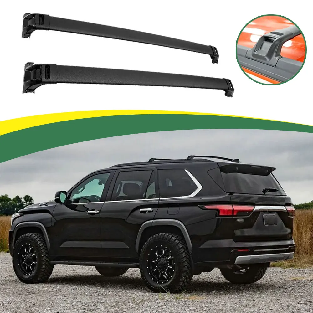 2PcsFitforSequoia20232024AluminumRoofRailRackCrossBar