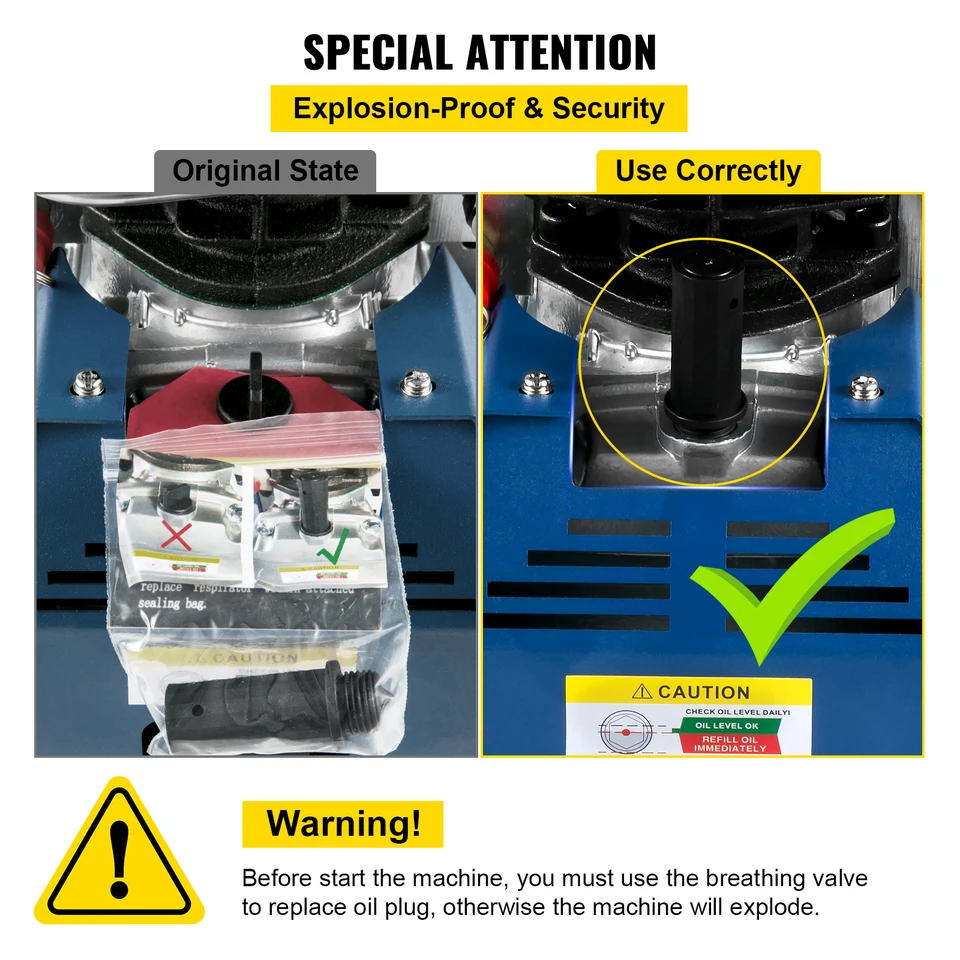 Pompa Compressore Aria VEVOR 3KW - Doppio Cilindro, 375L/min, 11 Bar, Per Officina E Industria - Foto 5