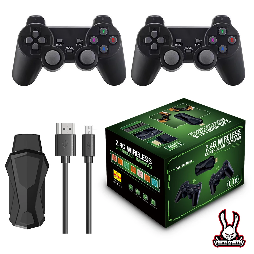 Retro Console 4K 20000 Games HD output Video Games Consola Juegos Game Stick  X2 Wireless Gamepad - AliExpress