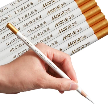 1 Pcs White Charcoal Pen Sketch Pencil