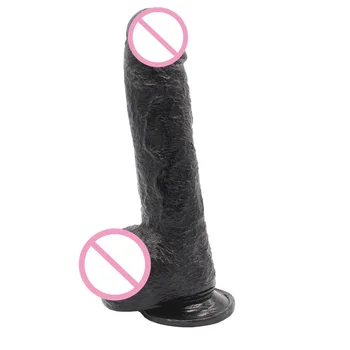 33*6.5CM Black Giant Huge Dildo Super Big Dick Anal Butt Large Dong Realistic Penis Female Masturbator Sex Toys For Women (13in) 5