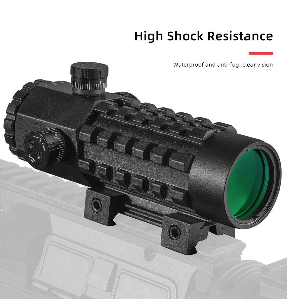 Fire Wolf 3X28 Green Red Dot Cross Sight Scope Tactical Optics ...