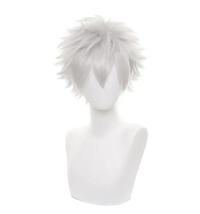 

Серебристо-серый короткий парик для косплея из аниме Gintama Gintoki Sakata костюм термостойкие парики для волос