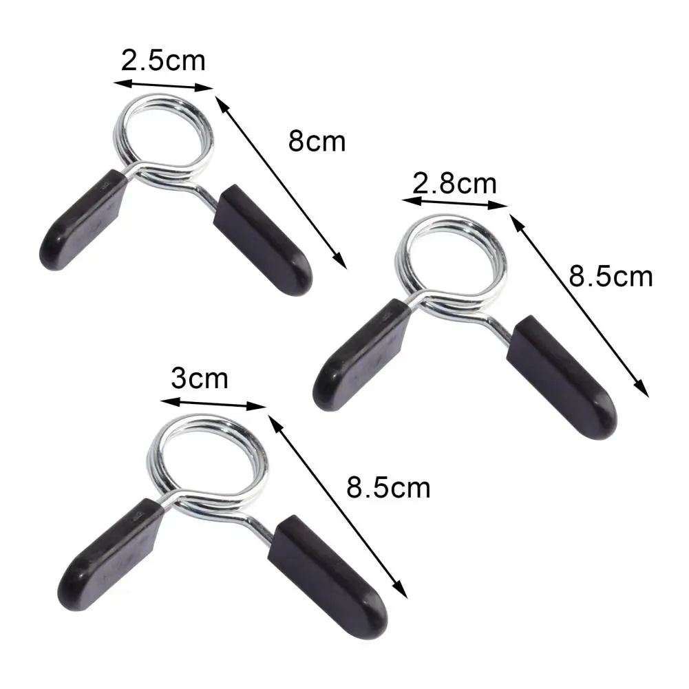 1 Pair Barbell Bar Clamps Clips Barbell Dumbbell Bar Collars Weight Sprot Locks Gym Weight Bar Dumbbell Lock Clamp Spring