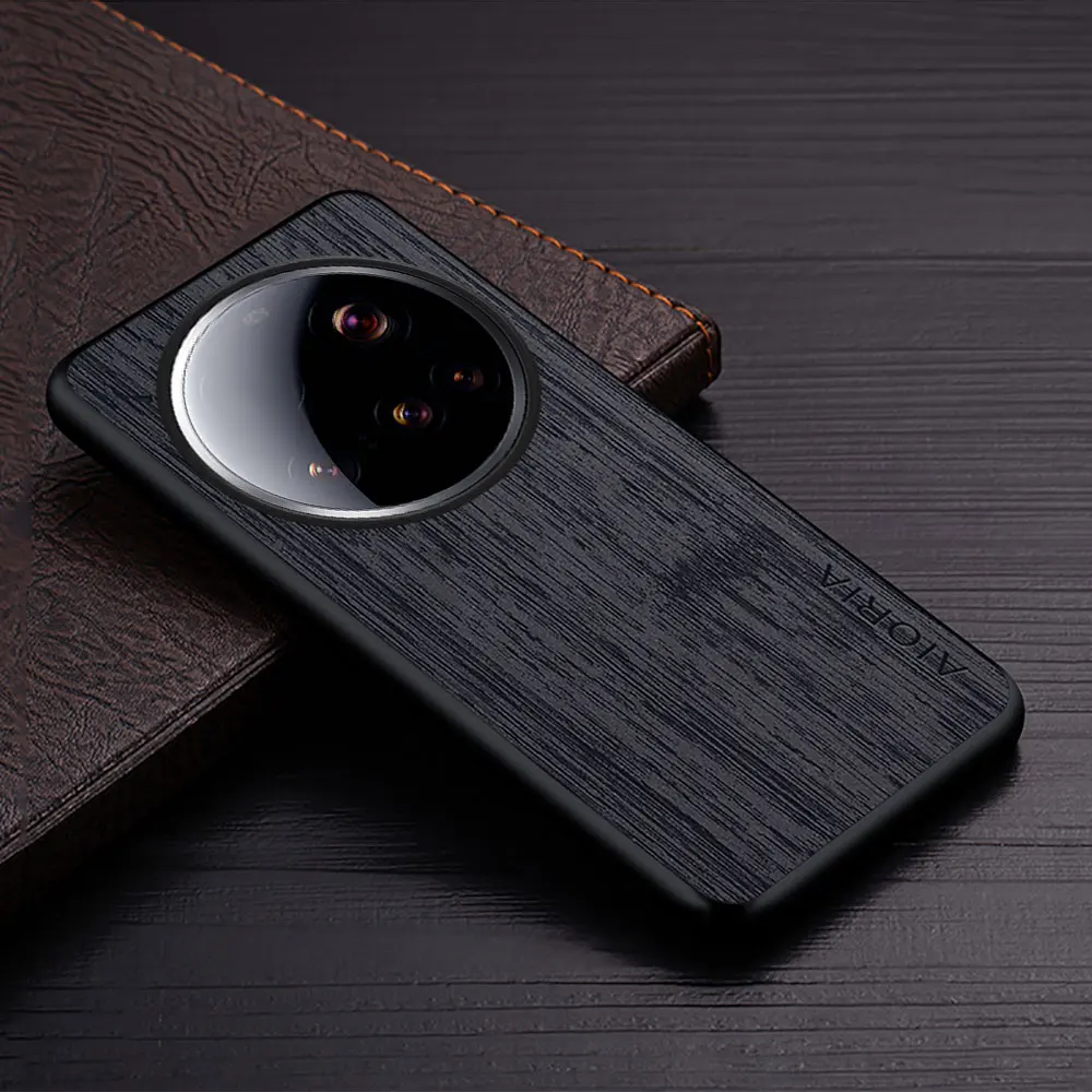 Luxury Bamboo Wood Pattern Leather Case Cover