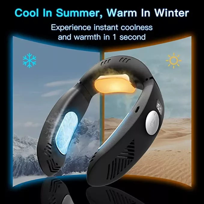 New Design Portable Hanging Personal Mini Neck Mounted Air Conditioner Neck Fans Cooler and Heater
