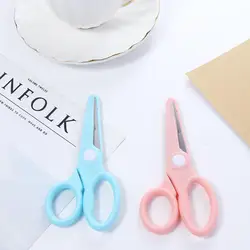 Cute Mini Safety Round Head Plastic Scissors Student Children Kids Paper diy Cutting Supplies for Kindergarten School