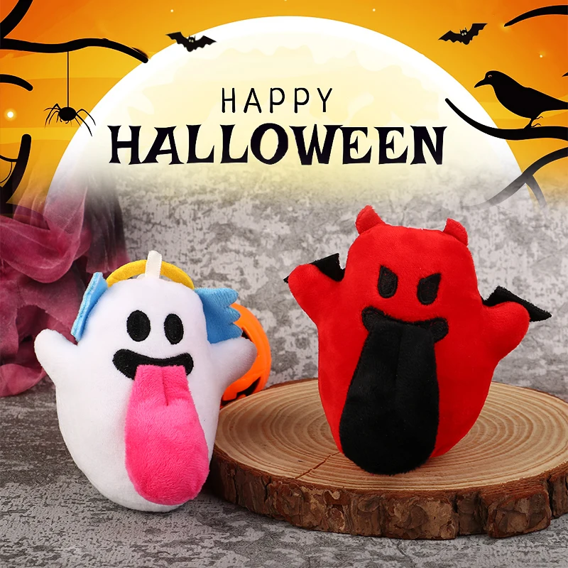 

Милый язычок, призрак, плюшевая игрушка, искусственная мягкая набивная кукла, брелок для автомобиля, украшение, детский подарок, плюшевые игрушки