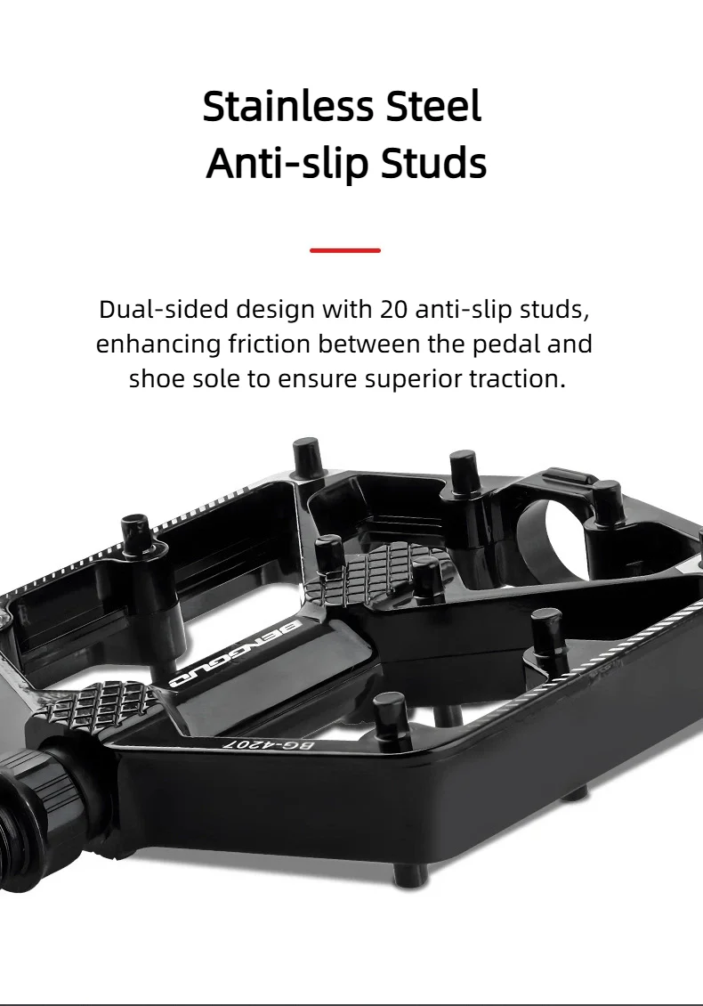 Description Picture 6 of itemAluminum Alloy Bicycle Pedals Dual DU Bearing Bike Pedals Ultralight Bicycle Footboards For MTB Mountain Bike