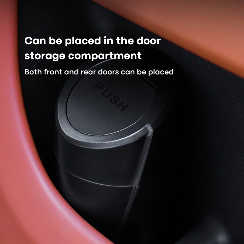 New Mini Car Trash Can Multifunctional Dual-purpose Storage Bin Ashtray Car Interior Rubbish Bag Large Capacity Auto Accessories