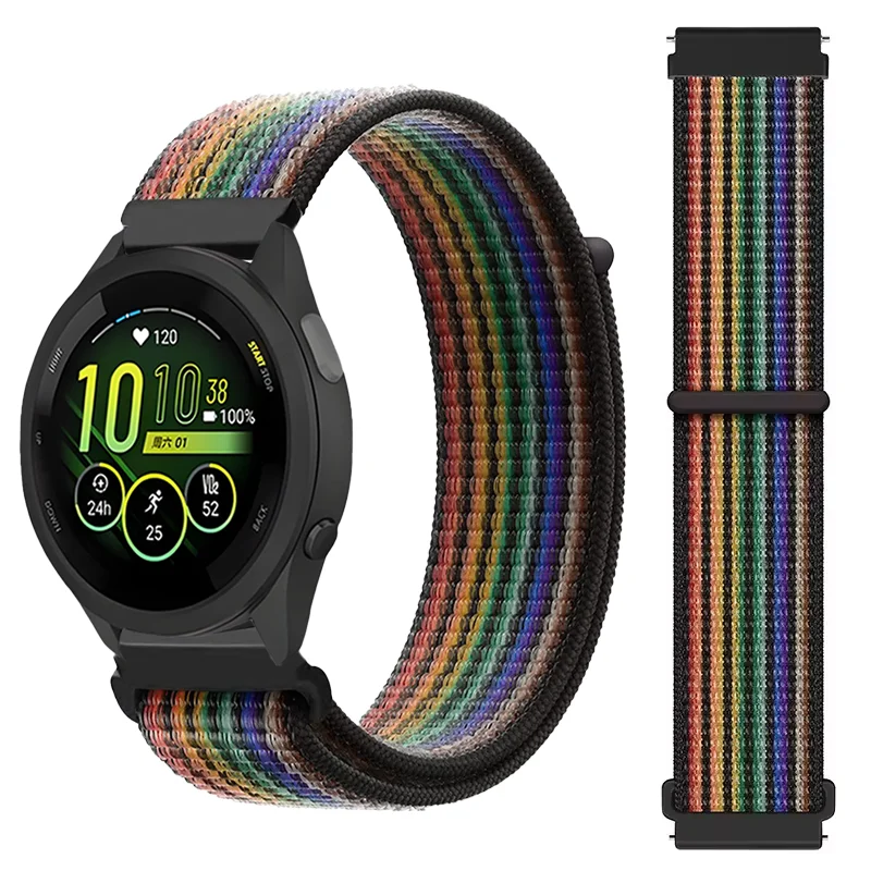 Nylon Loop Strap, 20/22mm, for Smartwatch - Breathable and Adjustable Bracelet Band