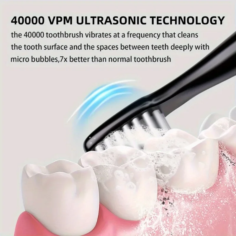 Sonic Electric Toothbrush USB Rechargeable Toothbrush 6 Brush Heads Adult Ultrasonic Brush Teeth Cleaning Sarmocare M200