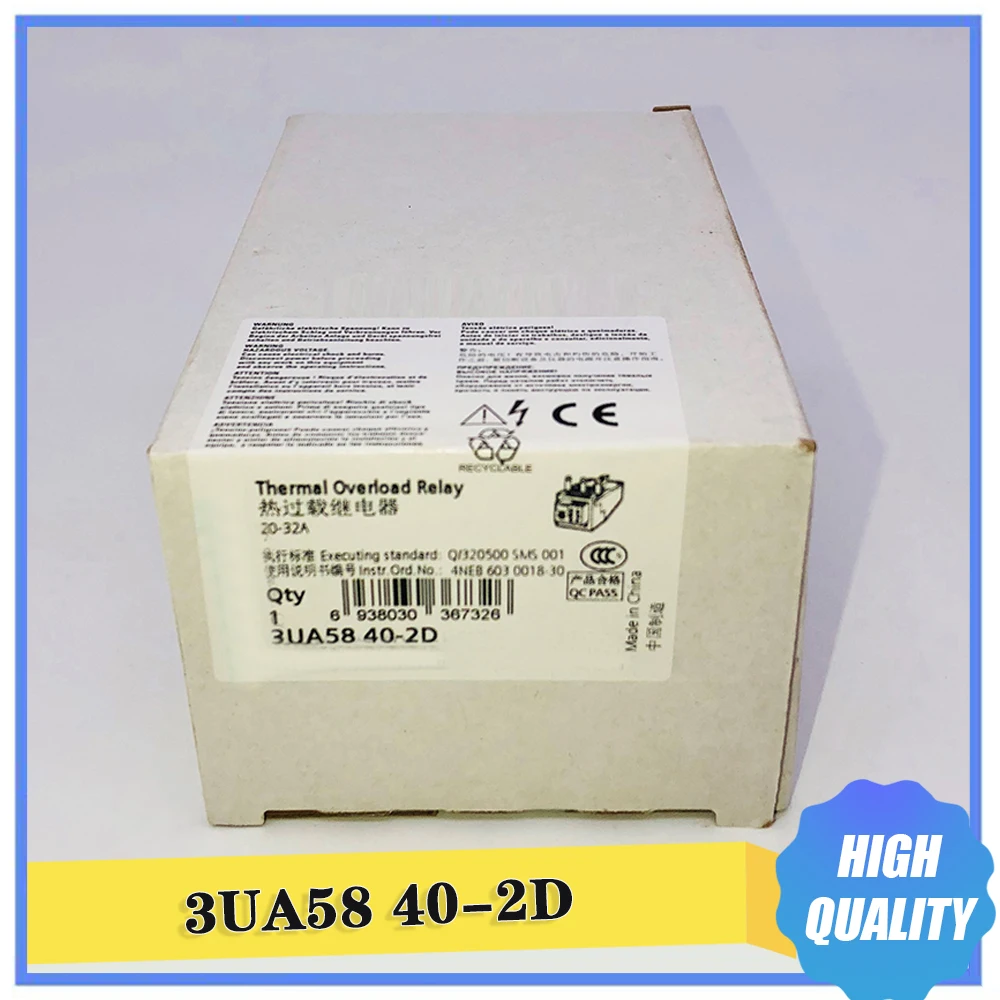 

3UA5840-2D 3UA58 40-2D Thermal Overload Relay For SIEMENS 20-32A High Quality Fast Ship