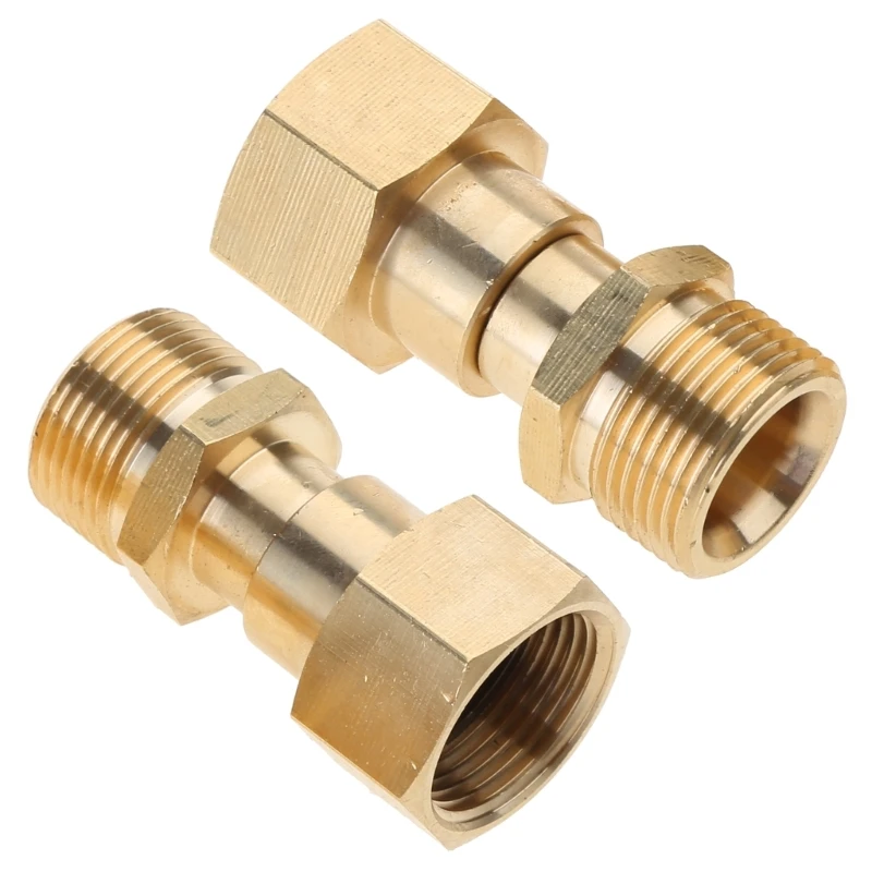 2 Pcs 압력 와셔 어댑터 M22 14mm 회전 조인트 커넥터 황동 압력 와셔 회전 피팅 설치가 용이함