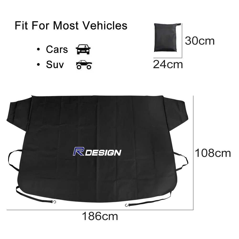 자동차 앞 유리 스노우 블록 커버, 볼보 V60 C40 c30 R 디자인 XC90 XC60 S60 V40 XC40 V50 S40 XC70 C30 C70 자동차 액세서리