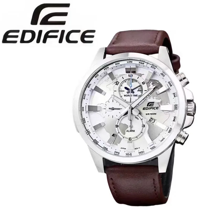 

Мужские Часы EDIFICE EFR-303 серии "сердце Земли", классические многофункциональные часы с большим циферблатом, деловые часы, кварцевые спортивные мужские часы