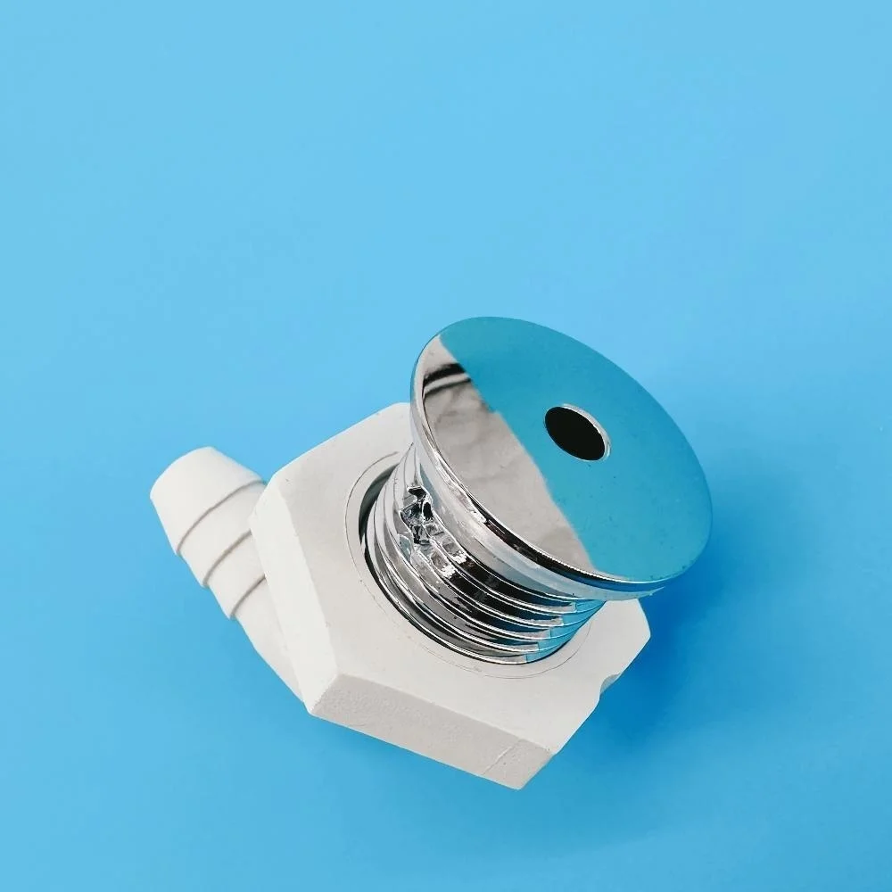 Description Picture 4 of itemΦ8mm Nozzle 25mm Cover Curved Bathtub Bubble Nozzle Chromed Cap PVC Base Hot Tub Air Jet Massage Bathtub Jet Nozzle