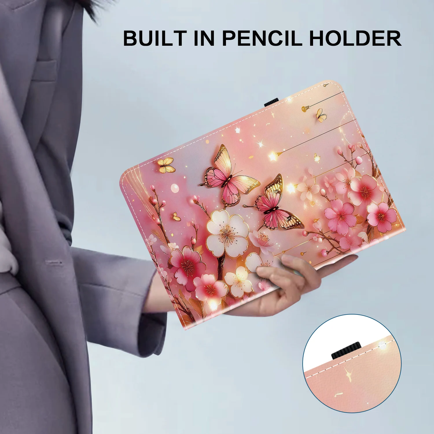 Premium Leather Tablet Cover - Universal Fit
