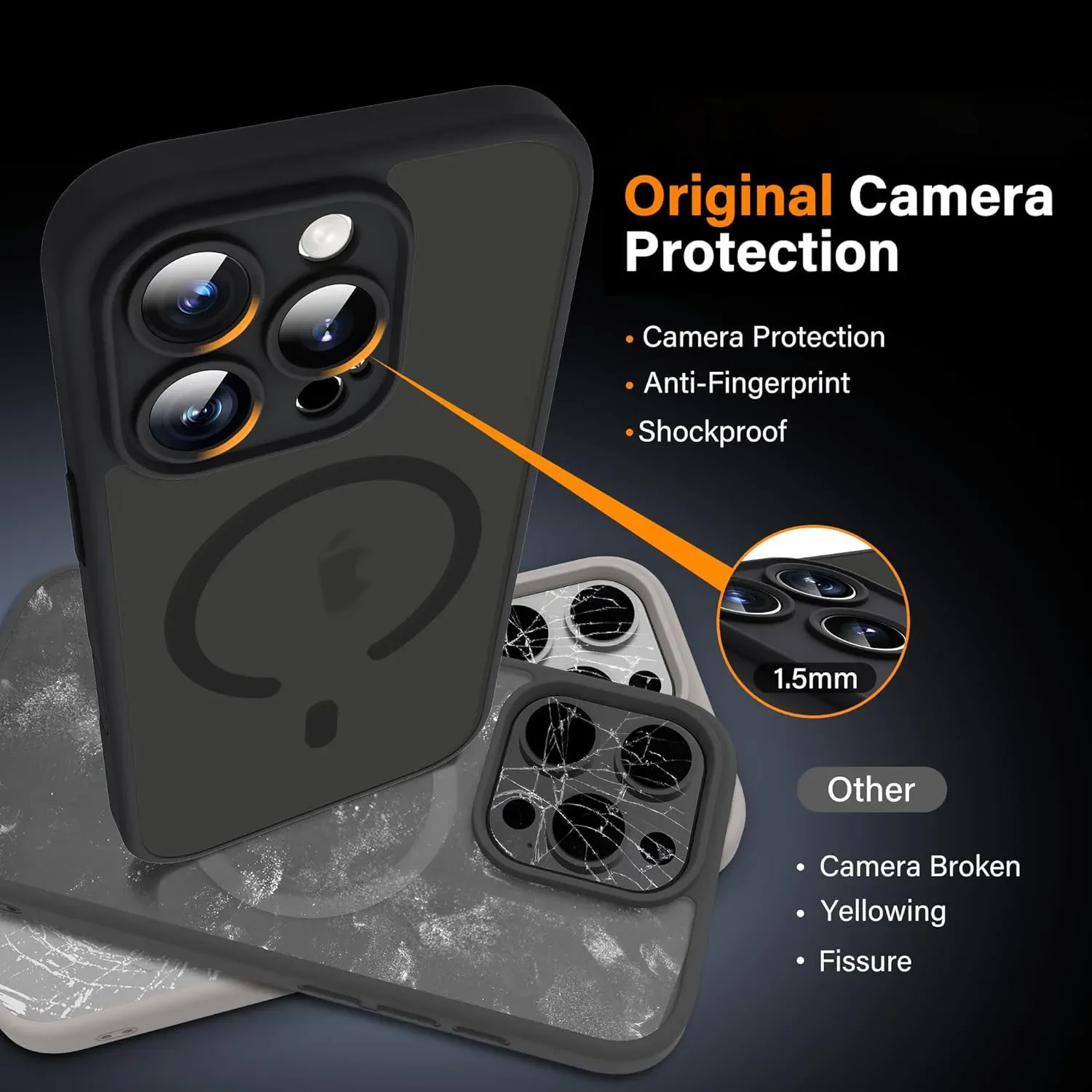 Magsafe Magnetic Wireless Charging Shockproof Matte Back Cover Case