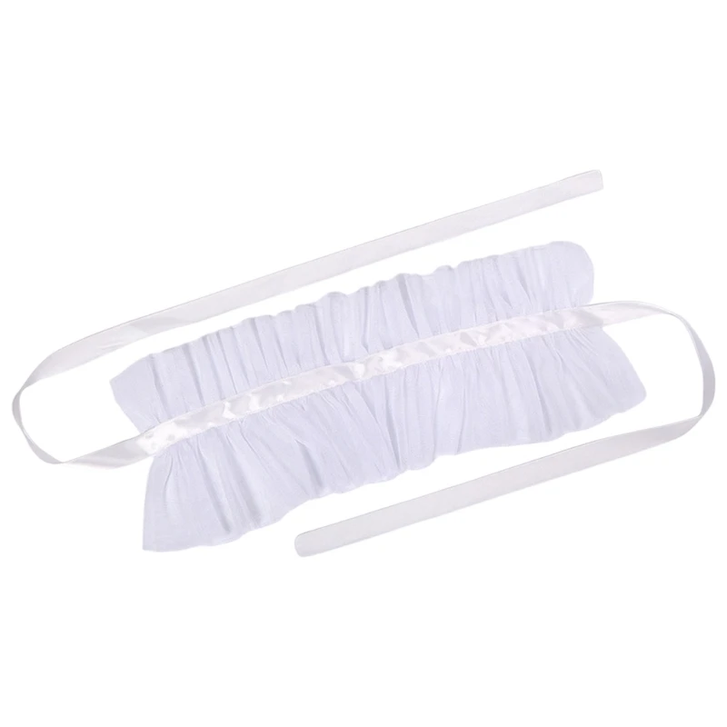 

Женский винтажный костюм на Хэллоуин с рюшами и шейным воротником, лента, колье, шаль, накидка